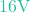 16\text{V}