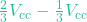 \frac{2}{3}V_{\text{cc}} - \frac{1}{3}V_{\text{cc}}
