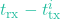 t_{\text{rx}} - t_{\text{tx}}^i