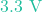 3.3\text{ V}
