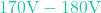 170\text{V} - 180\text{V}