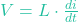V = L \cdot \frac{di}{dt}