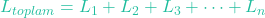 L_{toplam} = L_1 + L_2 + L_3 + \dots + L_n