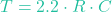 T = 2.2 \cdot R \cdot C