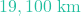 19,100 \text{ km}