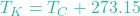 T_K = T_C + 273.15