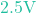 2.5\text{V}