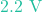 2.2\text{ V}