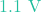 1.1\text{ V}