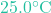 25.0^\circ\text{C}