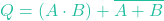 \[Q = (A \cdot B) + \overline{A + B}\]