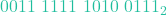 0011\ 1111\ 1010\ 0111_2