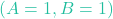 (A = 1, B = 1)