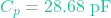C_p = 28.68\text{ pF}