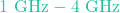 1\text{ GHz} - 4\text{ GHz}