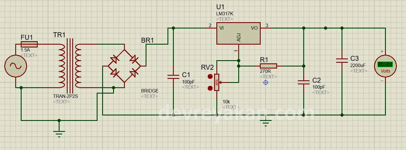 LM317 İle Ayarlanabilir DC Güç Kaynağı Yapımı dc güç kaynağı yapımı,lm317