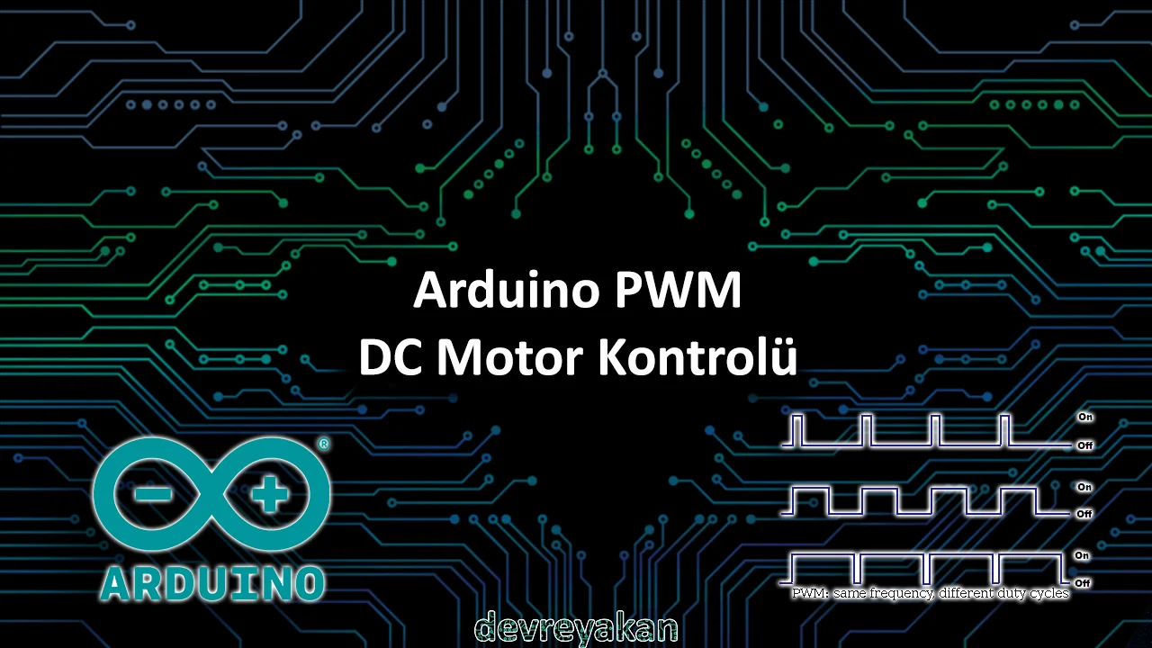 Arduino PWM ile DC Motor Kontrolü, Yarı Devir ve Tam Devir