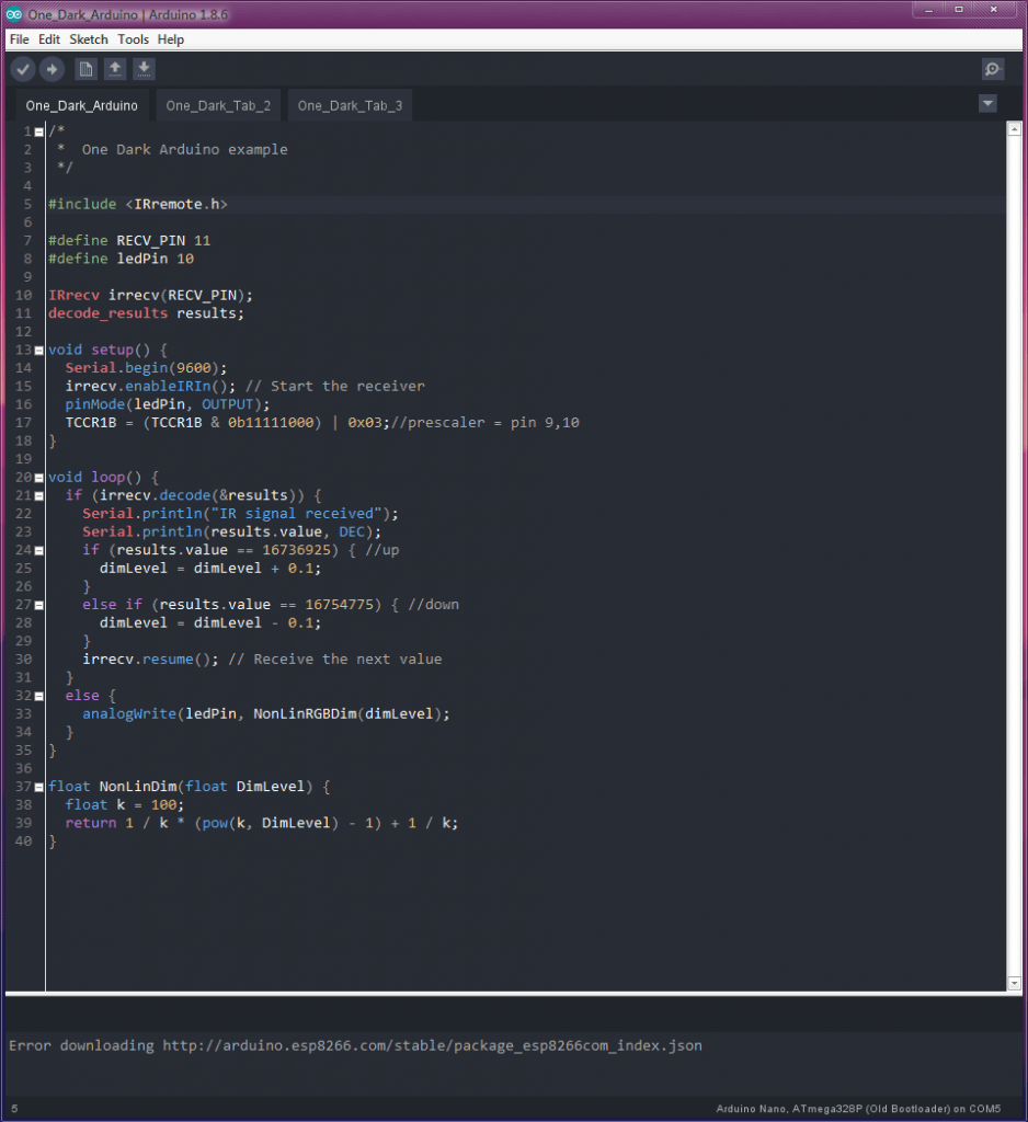arduino tema, Arduino IDE’ye Tema Kurmak