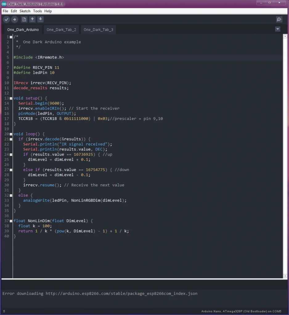 Arduino IDE'ye Tema Kurmak arduino ide tema