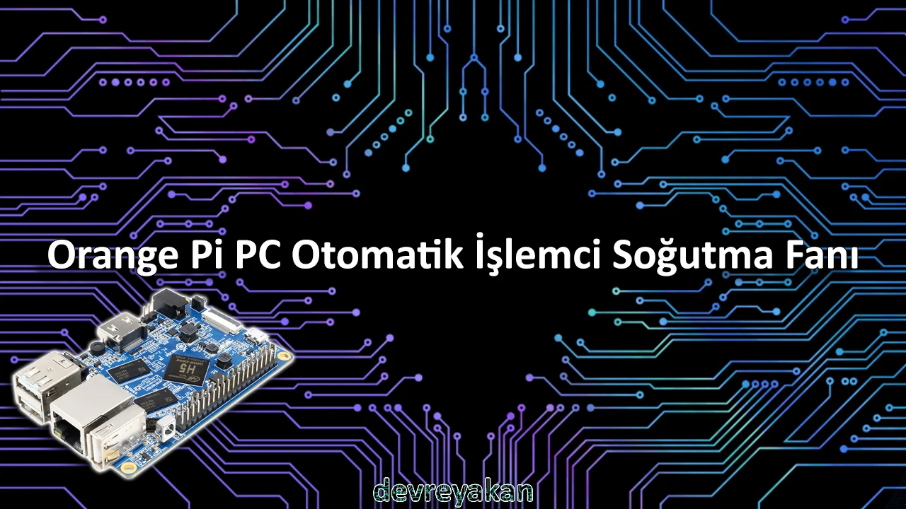 Orange Pi PC Otomatik İşlemci Soğutma Fanı Tek Kart Bilgisayar