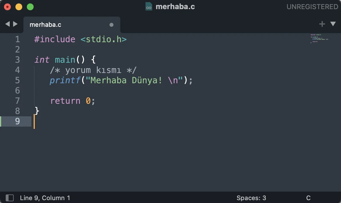 C program yapısı