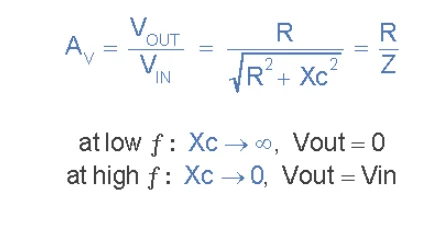 Pasif Yüksek Geçiren Filtre / Passive High Pass Filter Pasif Yüksek Geçiren Filtre