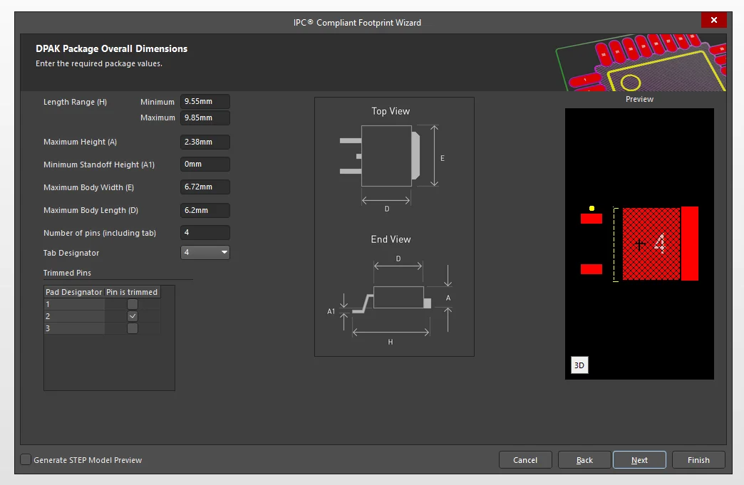 Altium Designer'da PCB Footprint Kütüphanesi Oluşturma altium designer pcb footprint
