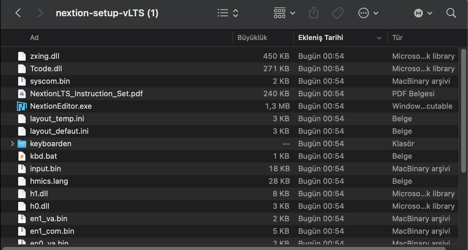 Nextion Editörü MacOS ve Linux'ta Kullanmak nextion editor,macos,linux