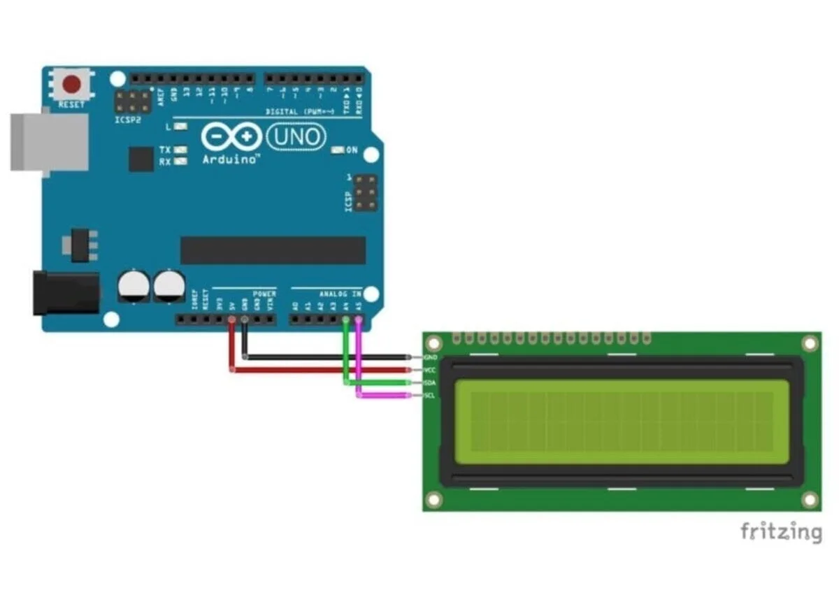 Arduino I2C LCD Ekran Bağlantı Şeması