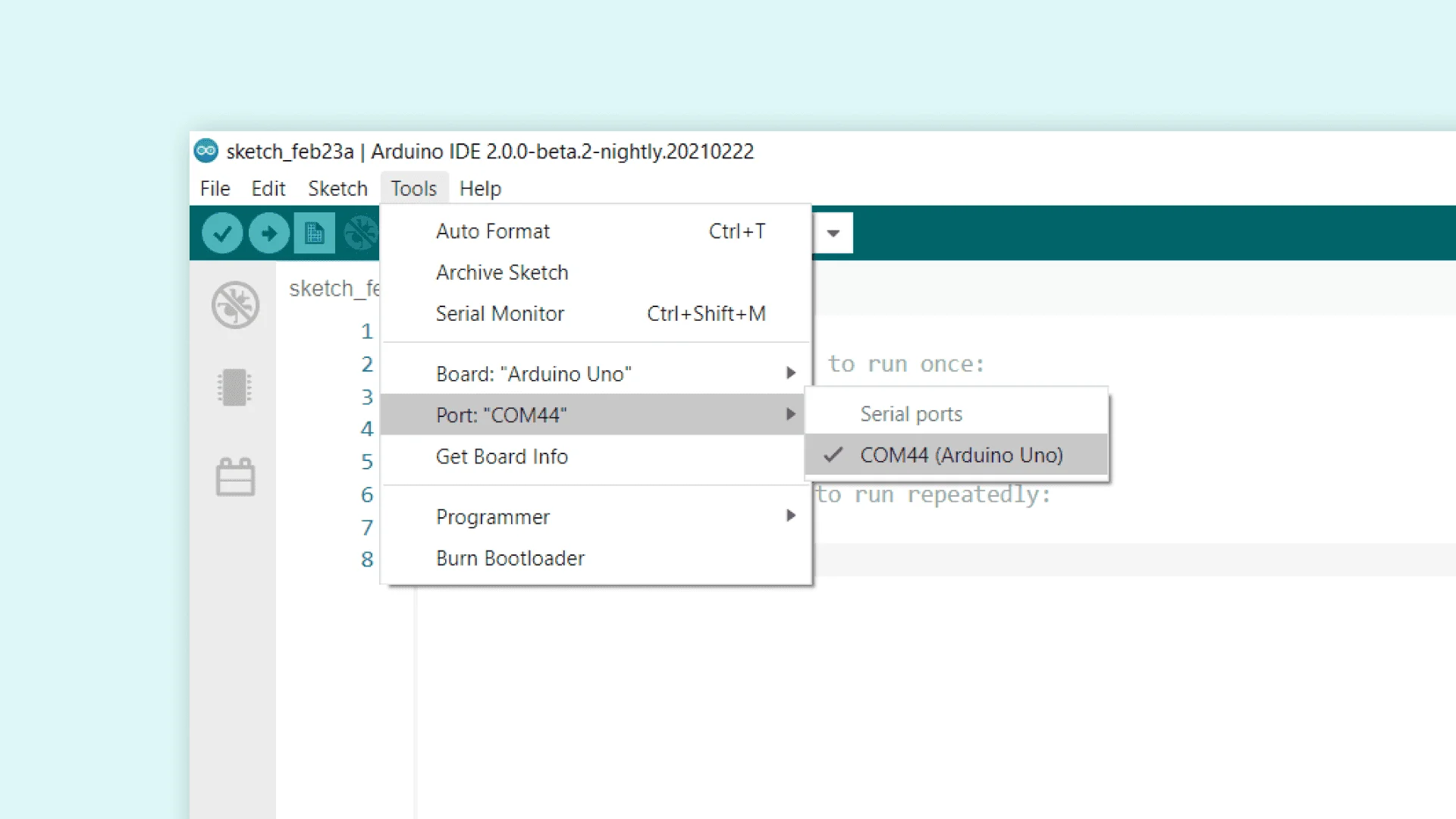 Arduino IDE 2.0 Kart ve Port Seçimi