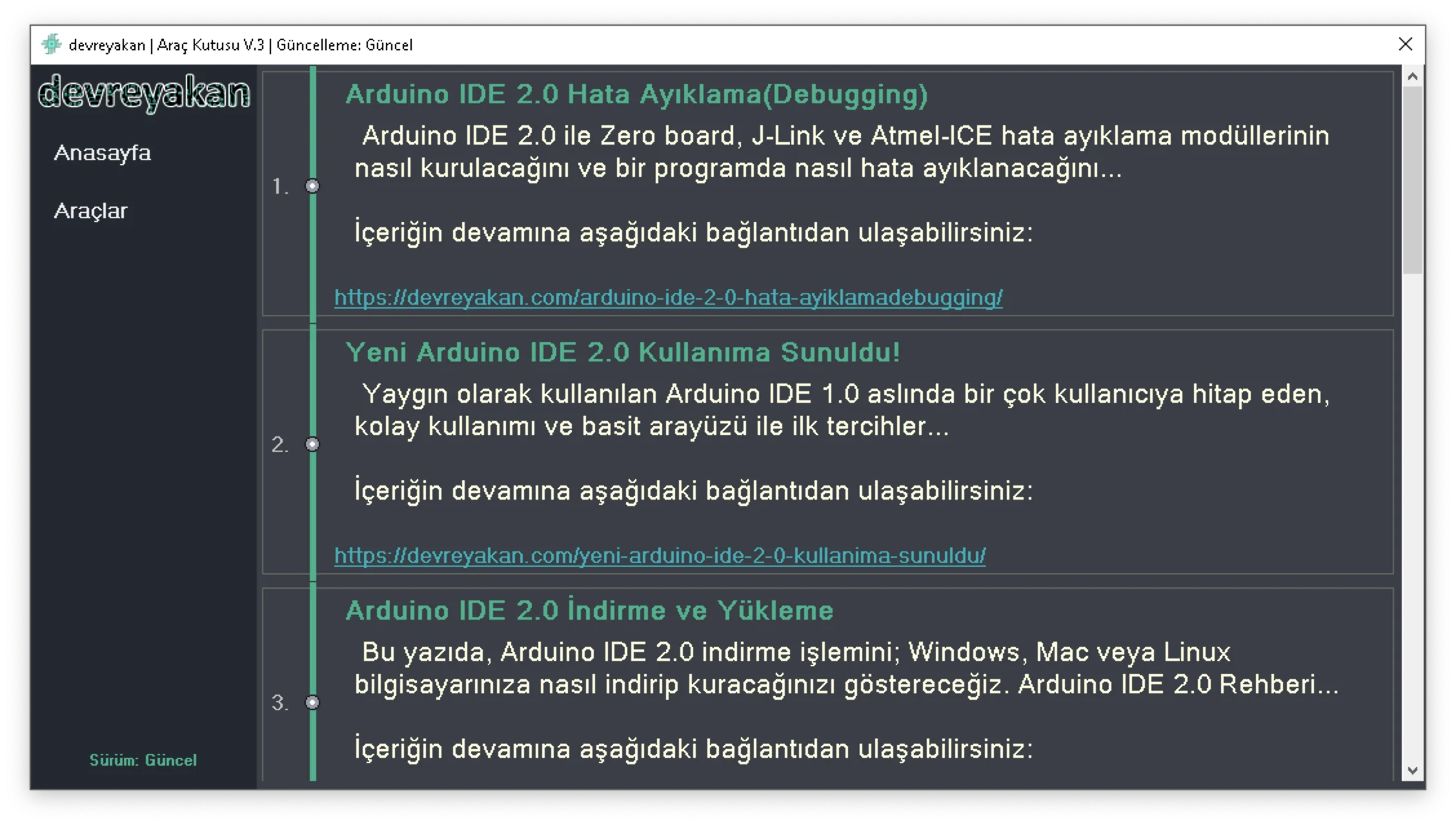 devreyakan Araç Kutusu Programı araç kutusu,araç kutusu programı