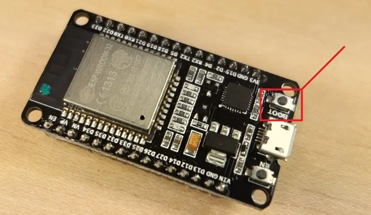 MicroPython Firmware'i esptool.py ile Flashlama esptool ESP32 Boot Butonu