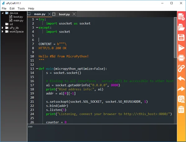 uPyCraft IDE Kurulumu Windows, MacOS, Linux uPyCraft uPyCraft Yazılım Editörü