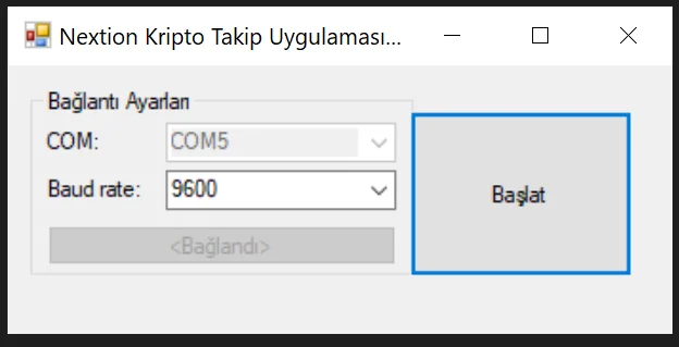 C# Windows Forms Kripto Takip Arayüzü