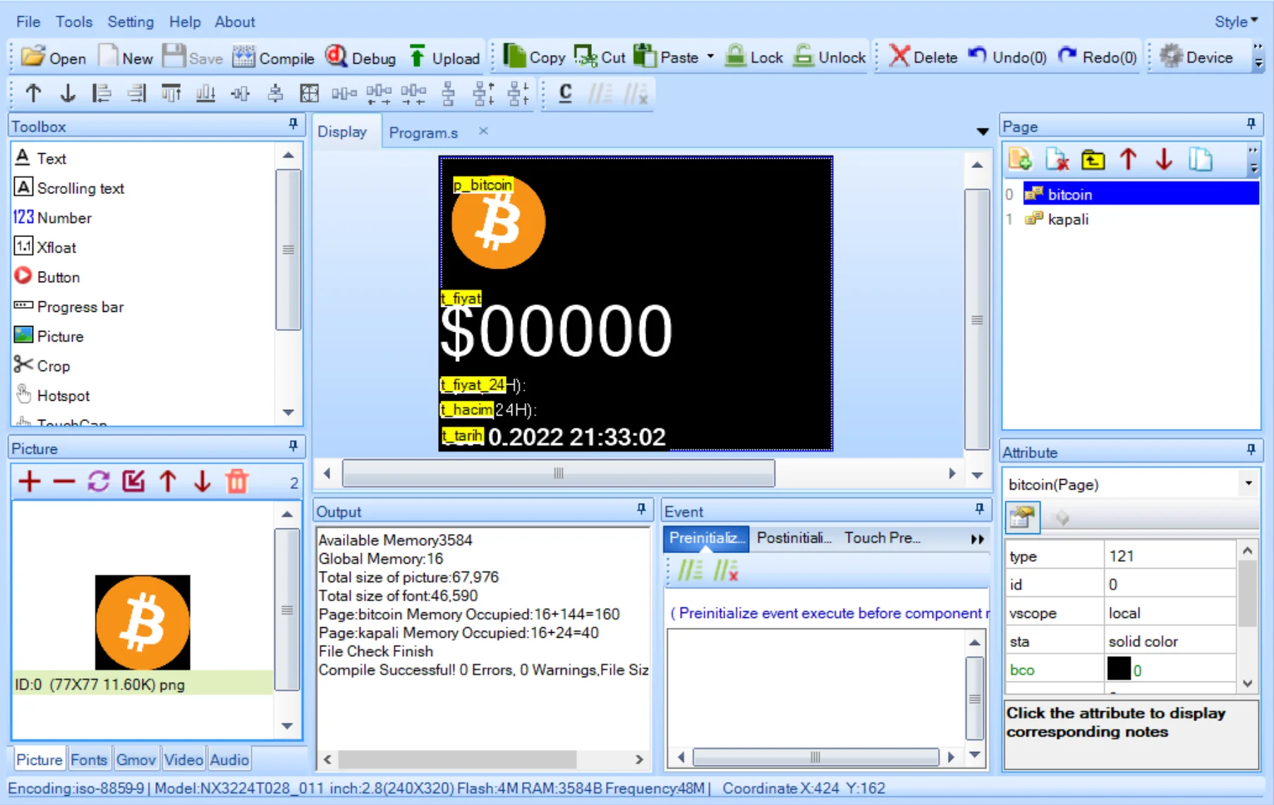 Nextion HMI Arayüz Tasarımı