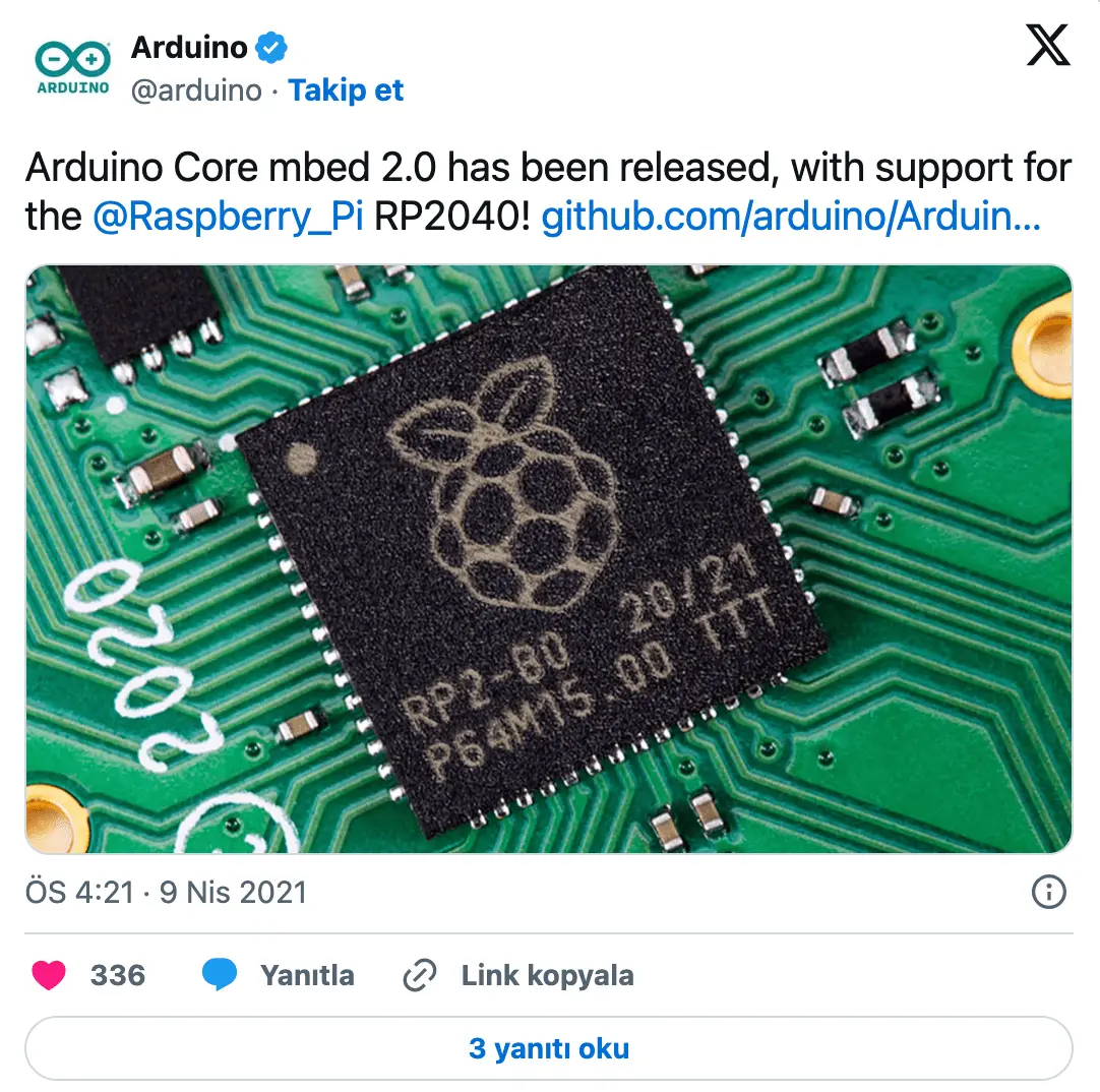 Arduino IDE Pico Desteği Kurulumu Arduino IDE Pico Arduino IDE Pico Desteği Duyurusu