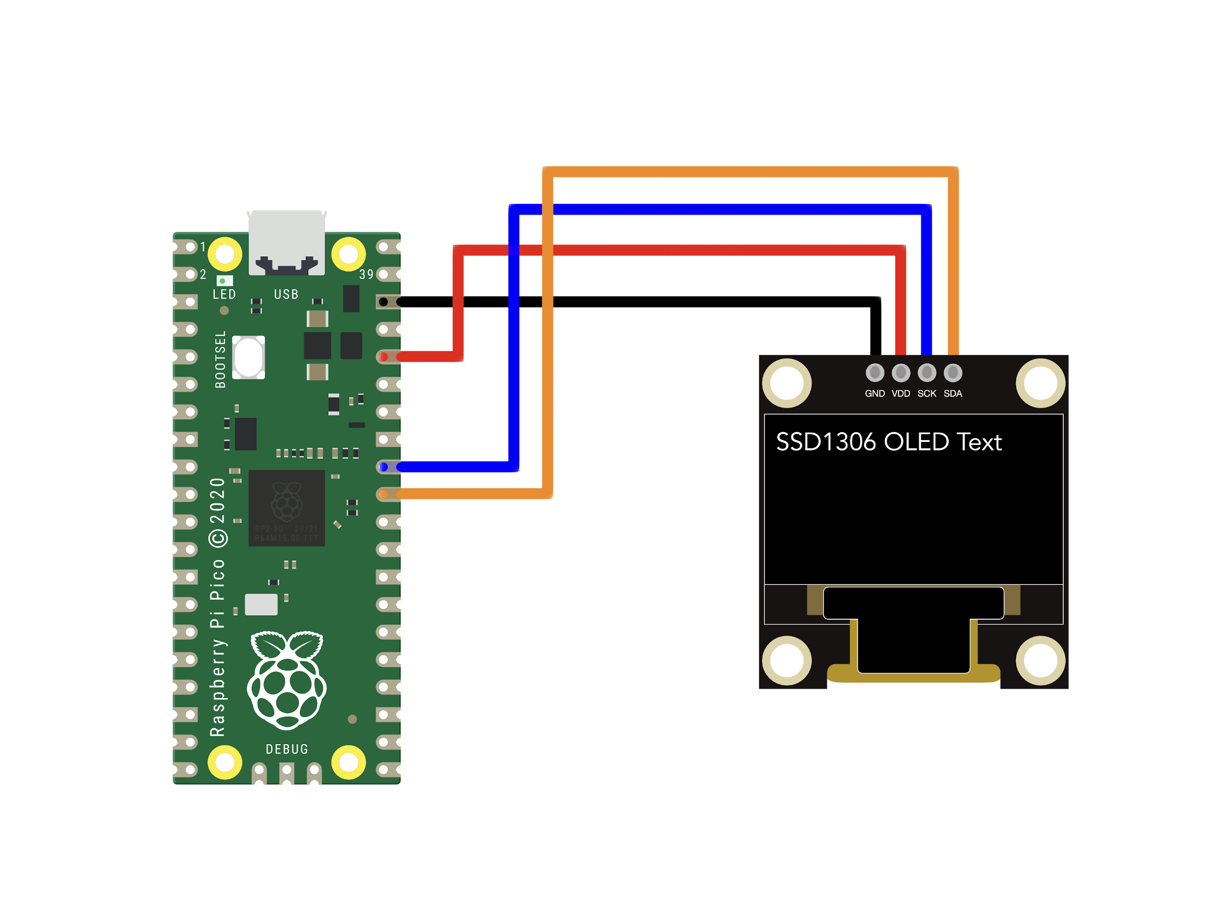 Raspberry Pi Pico I2C OLED Ekran Kullanımı