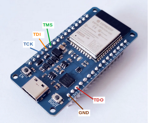 IoT Tersine Mühendislik: ESP32 JTAG ve Debug Portlarının Devre Dışı Bırakılması esp32 jtag ESP32 JTAG Pin Dağılımı
